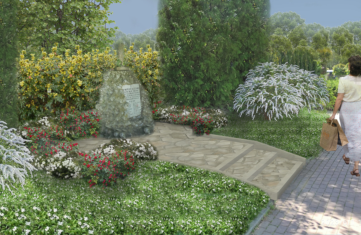 Wizualizacja pomnika przy ul. Kościelnej