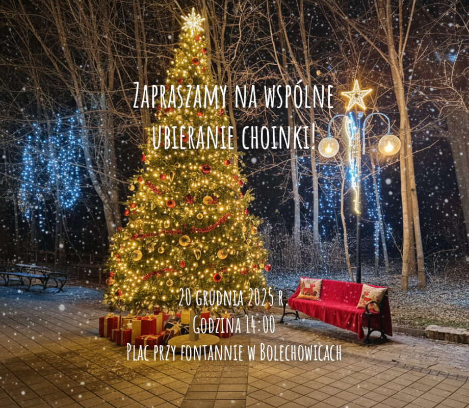 Ubieranie choinki w Bolechowicach